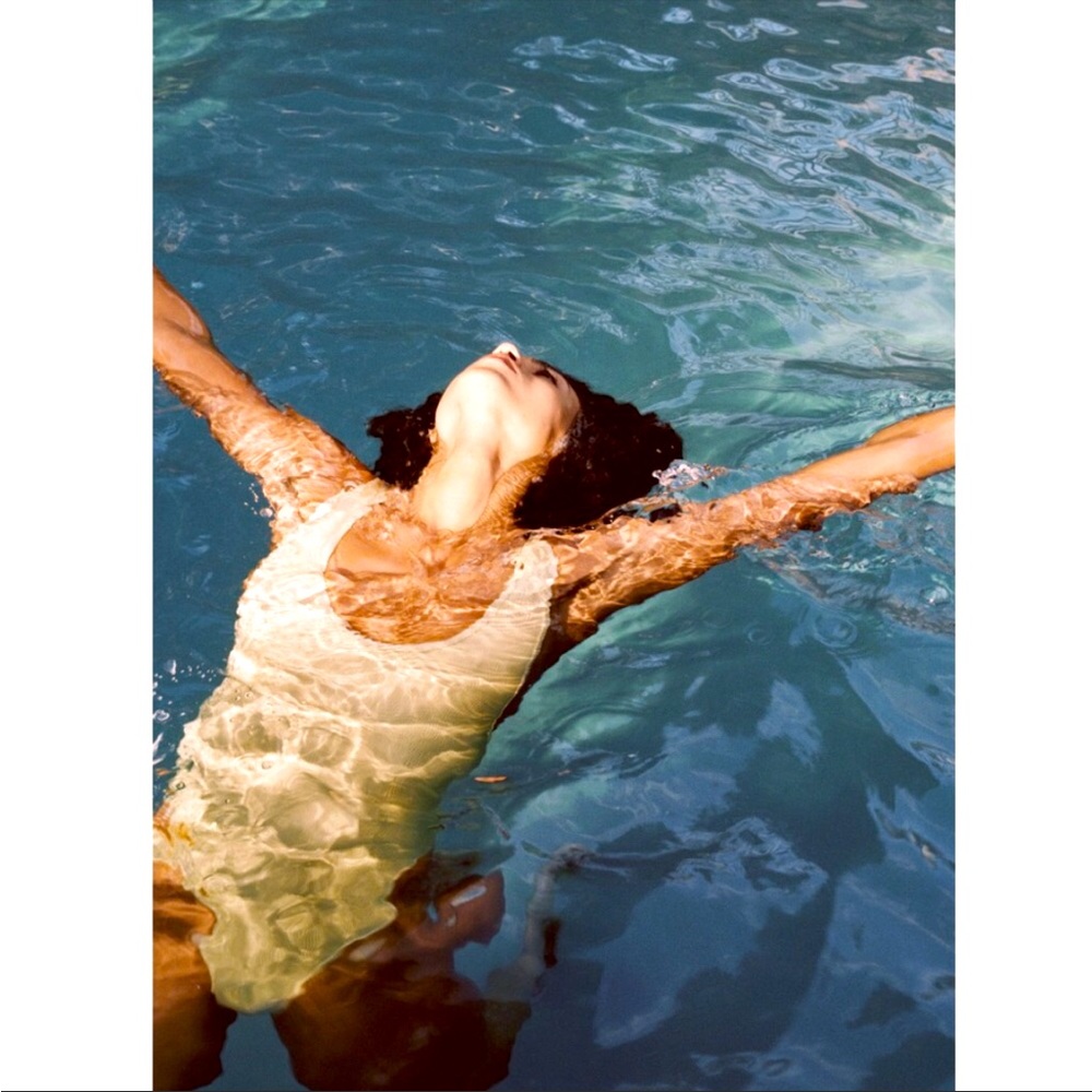 Zara rib swimsuit size medium, cream color